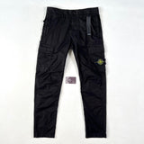 Stone Island - Tapered Logo Patch Cargo Trousers Type RE-T Black