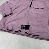 Garment Dyed 1/2 Zip Overshirt Pink