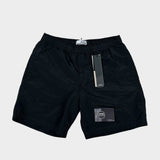 Nylon Metal Compass Print Shorts Black