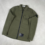 Stretch Cotton Pocket Overshirt Khaki