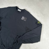 Crewneck Sweatshirt With Primaloft Panneling Black