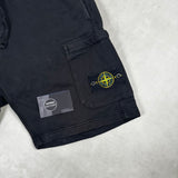 Cotton Sweat Cargo Shorts Black