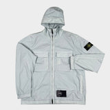 Stretch Cotton Twill-TC Hooded Jacket Light Blue