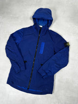 Nylon Metal Flock Jacket Blue