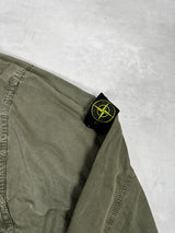 Garment Dyed 1/2 Zip Overshirt Khaki