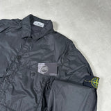 Micro Yarn Lined Overshirt Black