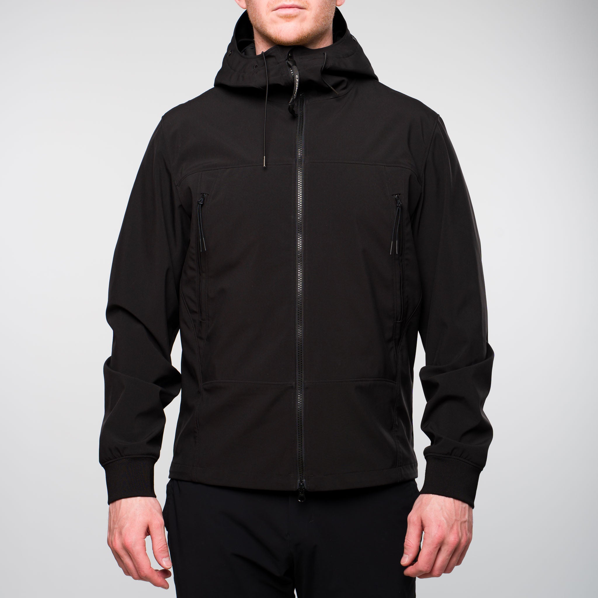 C.P. Company Soft Shell-R Hooded Goggle Jacket Black – Garmz Factory