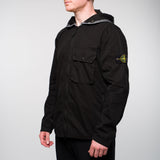 Old Dye Hooded Overshirt Black