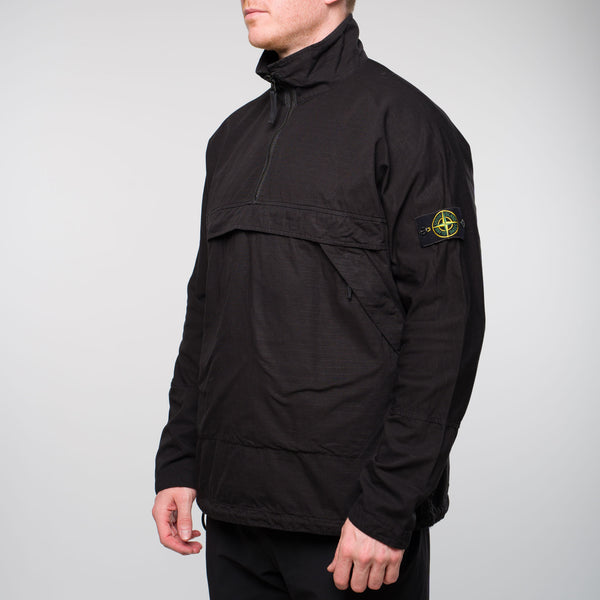 1/4 Zip Pop Ripstop Smock Black