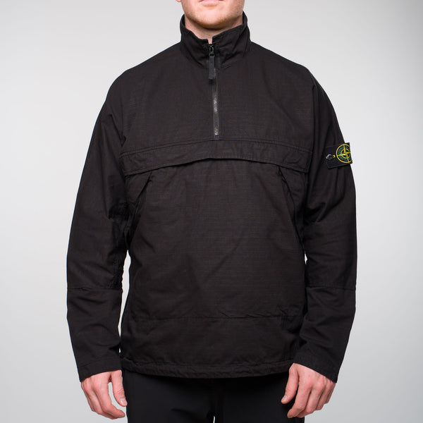 1/4 Zip Pop Ripstop Smock Black
