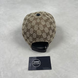 GG Canvas Web Stripe Baseball Cap Beige