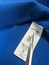 Plated Cotton Canvas Work Jacket Blue
