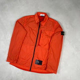 Garment Dyed Crinkle Reps Overshirt Orange