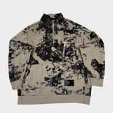 Earth Mapping Camo 1/4 Zip Sweatshirt Dove Grey