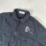 Garment Dyed Utility Pocket Overshirt Black