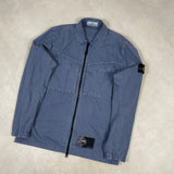 Garment Dyed Wash Overshirt Blue