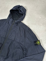 Garment Dyed Crinkle Reps Hooded Jacket Navy