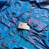 Nylon Metal Weft Overshirt Blue & Pink