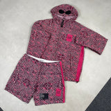 Flatt Nylon Inca Goggle Jacket & Shorts Set Purple