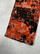 Earth Mapping Camouflage Cargo Trousers Orange