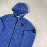 Old Dye Hooded Overshirt Blue