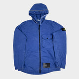 Old Dye Hooded Overshirt Blue