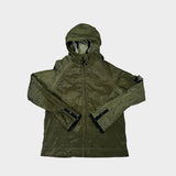 Nylon Metal Hooded Jacket Green