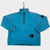 Garment Dyed 1/2 Zip Overshirt Light Blue
