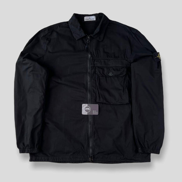 Stone Island - Garment Dyed Zip Overshirt Black