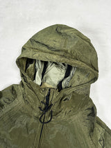 Nylon Metal Hooded Jacket Green