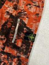 Earth Mapping Camouflage Cargo Trousers Orange