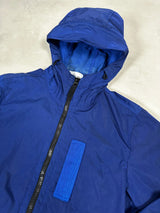 Nylon Metal Flock Jacket Blue