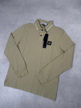 Long Sleeve Polo Shirt Natural Beige