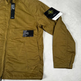 Hyper Dense Nylon Raso Hooded Jacket Brown