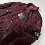 Nylon Metal Weft Overshirt Red