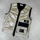 Special Process Iridescent Reflex Mat Gilet Gold