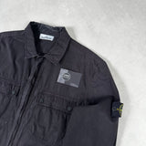 Double Pocket Zip Overshirt Black