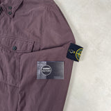Garment Dyed Lined Overshirt Burgundy