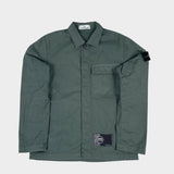 Supima Cotton Button Overshirt Green