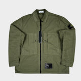 Mercerised Cotton Ripstop Overshirt Military Green