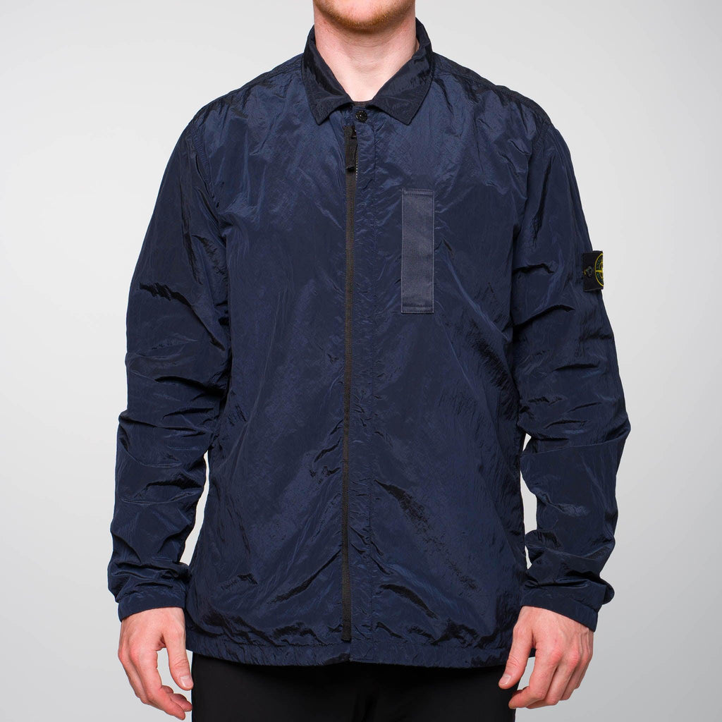 Stone Island Nylon Metal Lined Overshirt Navy Garmz Factory