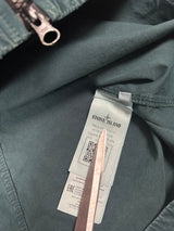 Old Effect Brushed Cotton Overshirt Teal