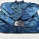 Nylon Metal Weft Overshirt Blue & Green