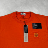 Compass Patch Logo T - Shirt Orange