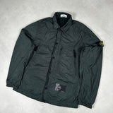 Crinkle Reps Overshirt Petrol Green