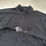 1/4 Zip Pop Ripstop Smock Black