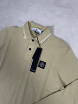 Long Sleeve Polo Shirt Natural Beige