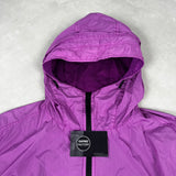 Garment Dyed Crinkle Reps NY Hooded Jacket Purple
