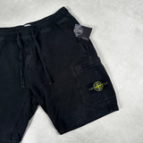 Brushed Cotton Sweat Shorts Black