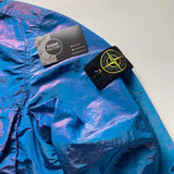 Nylon Metal Weft Overshirt Blue & Pink